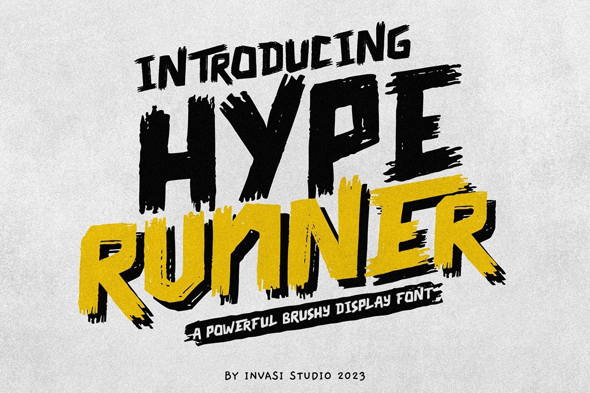 Przykładowa czcionka Hype Runner #1