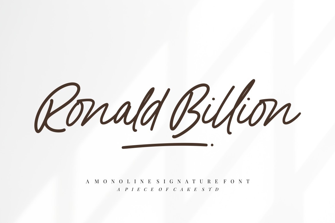 Przykładowa czcionka Ronald Billion #1