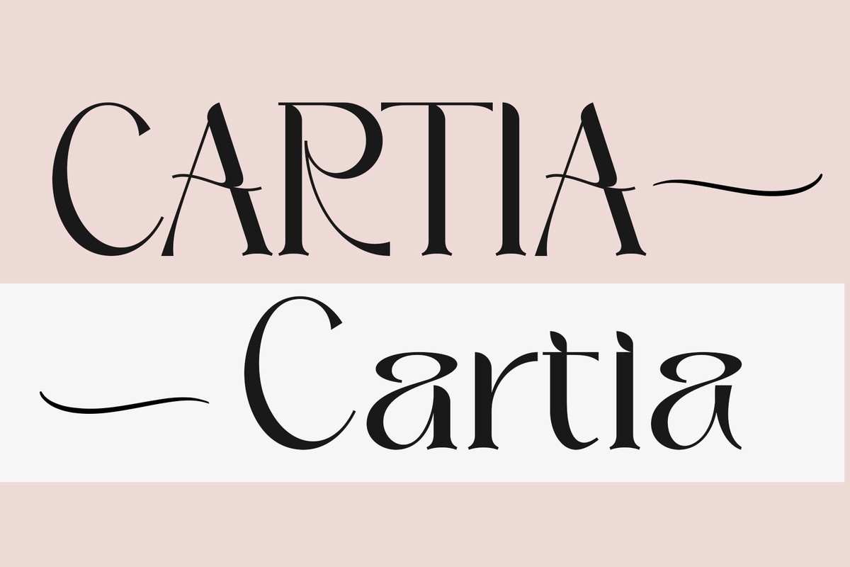 Przykładowa czcionka Cartia #1