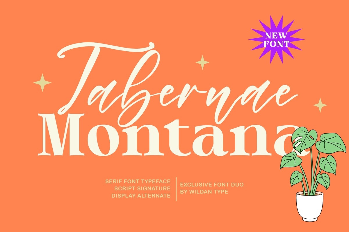 Przykładowa czcionka Tabernae Montana #1