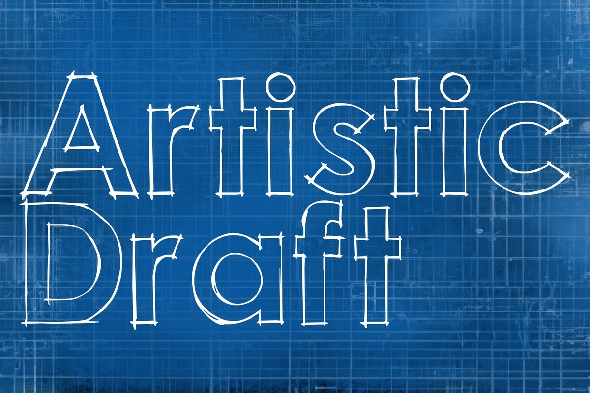 Przykładowa czcionka Artistic Draft #1