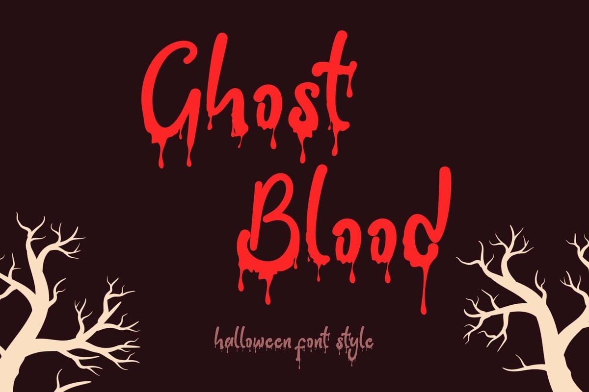 Przykładowa czcionka Ghost Blood #1