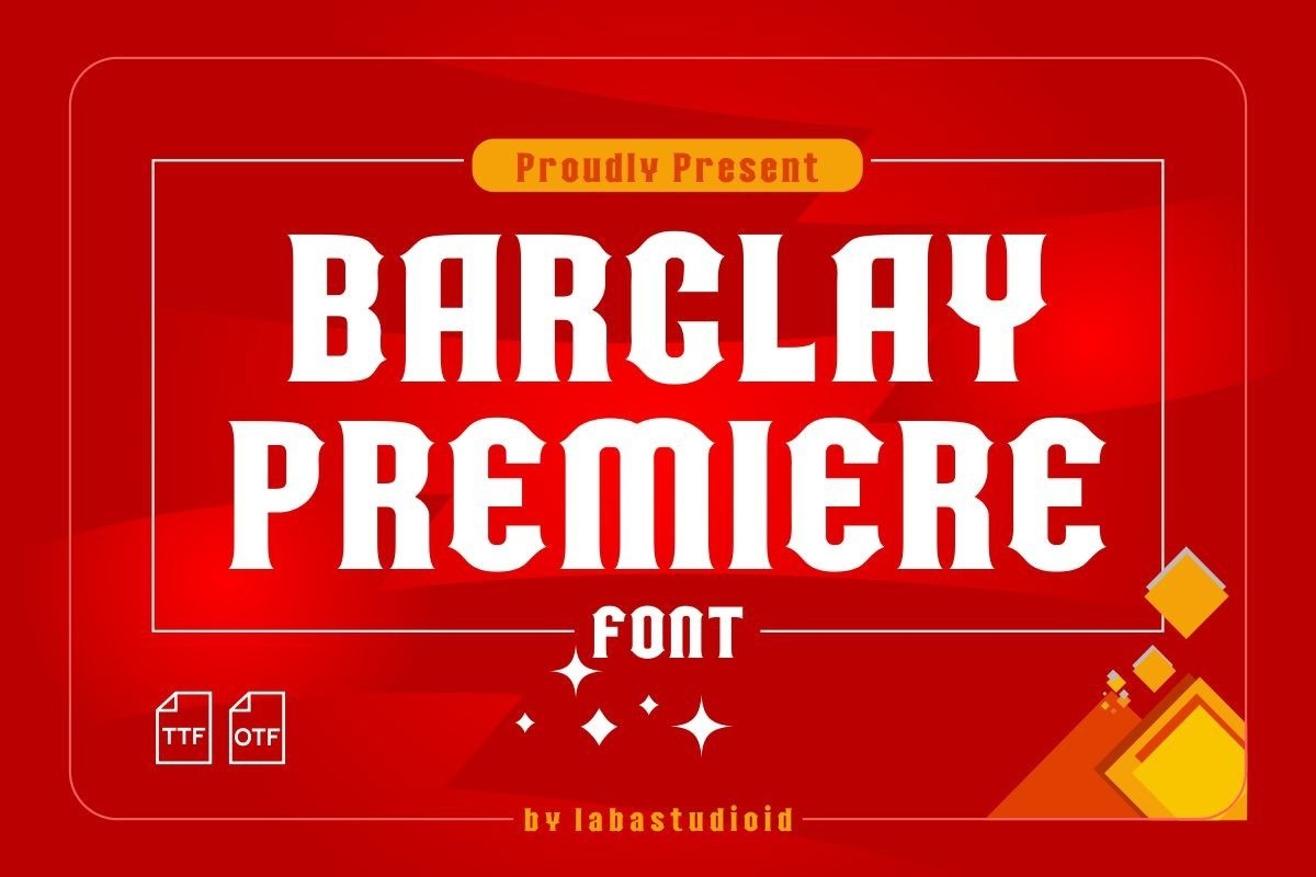 Przykładowa czcionka Barclay Premiere #1