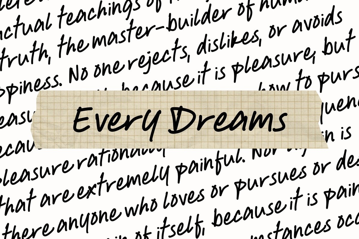 Przykładowa czcionka Every Dreams #1