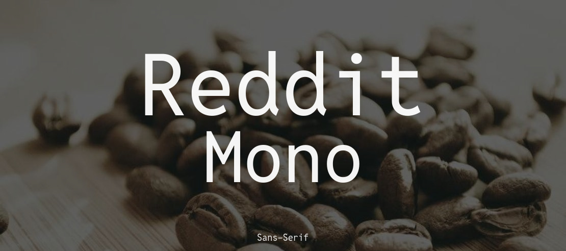 Przykładowa czcionka Reddit Mono #1