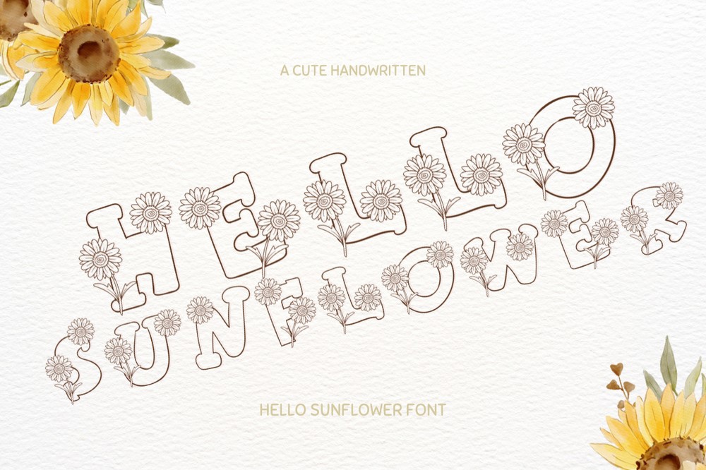Przykładowa czcionka Hello Sunflower #1