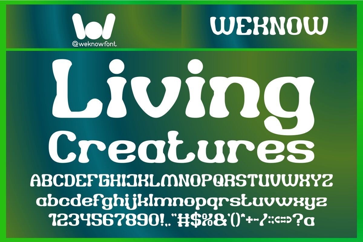 Czcionka Living Creatures