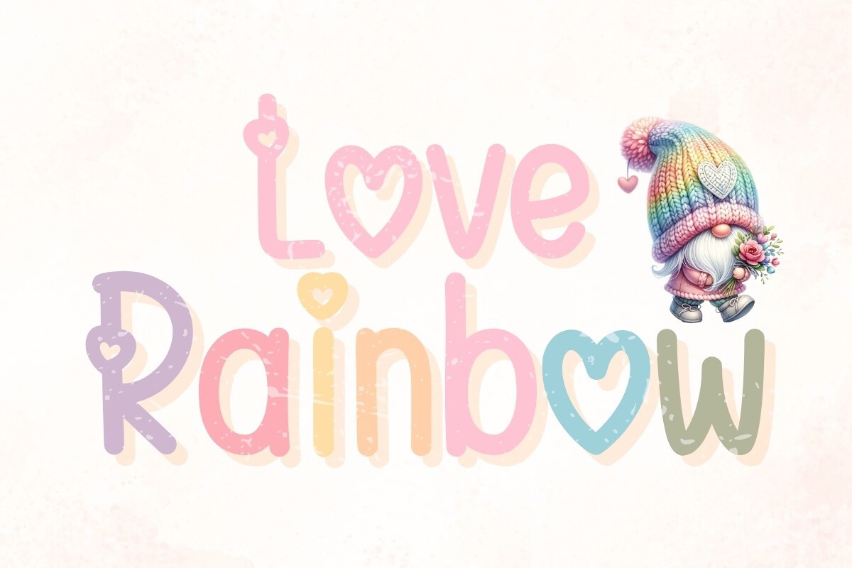 Czcionka Love Rainbow