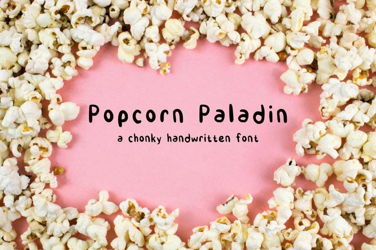 Przykładowa czcionka Popcorn Paladin #1