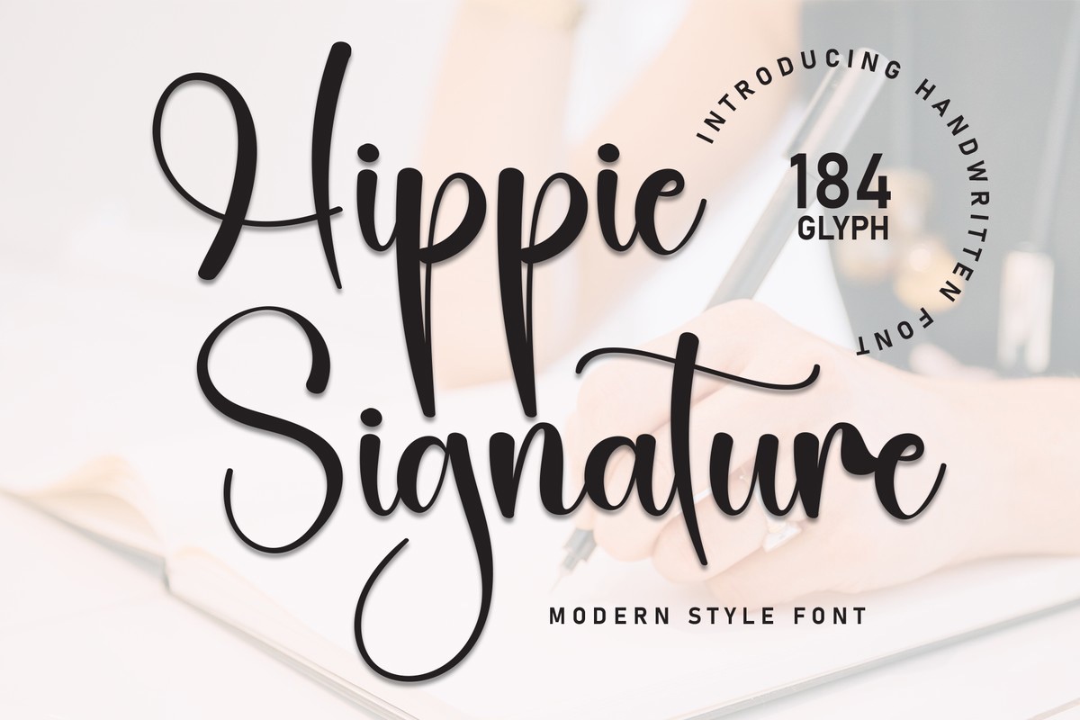 Czcionka Hippie Signature