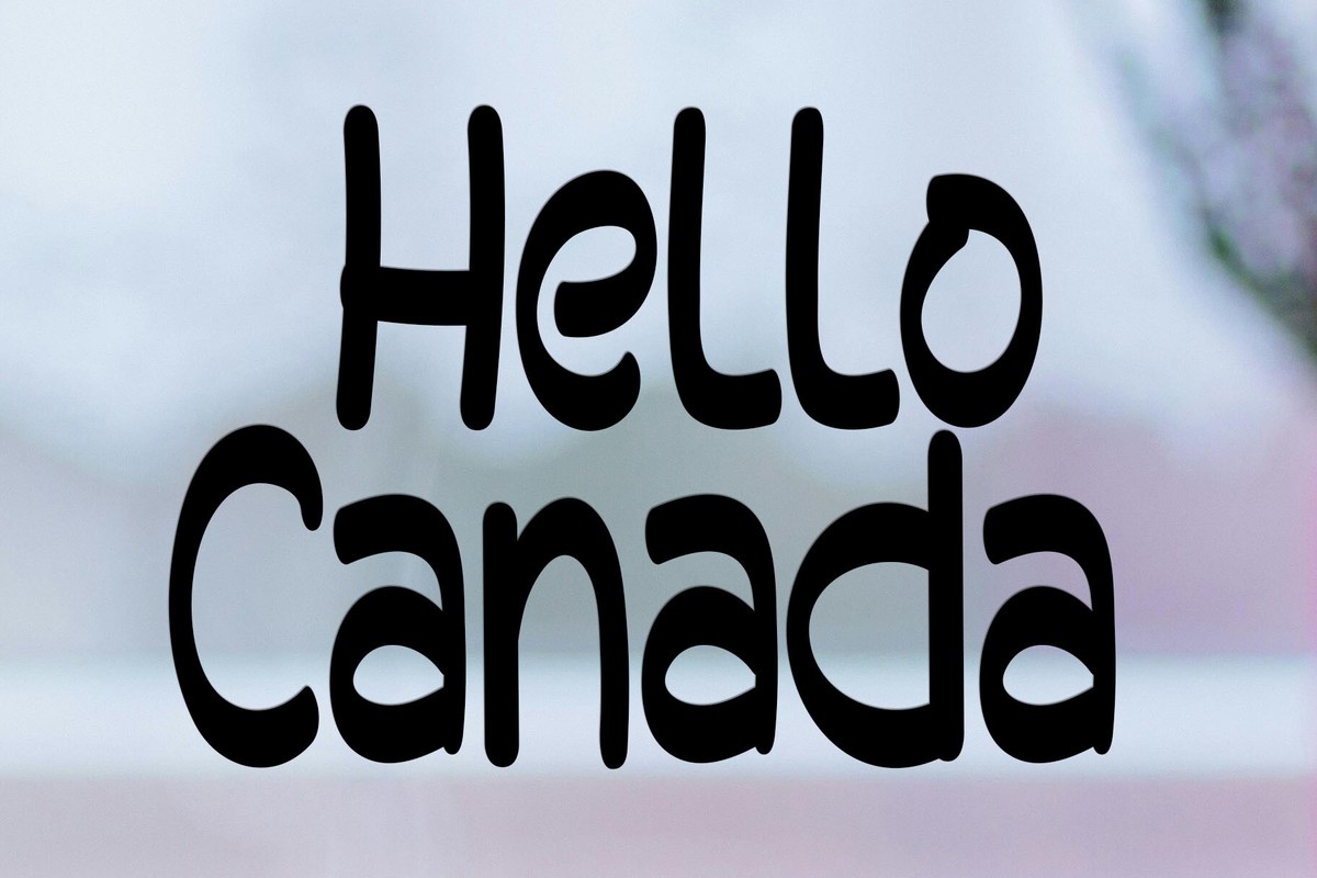 Przykładowa czcionka Hello Canada #1