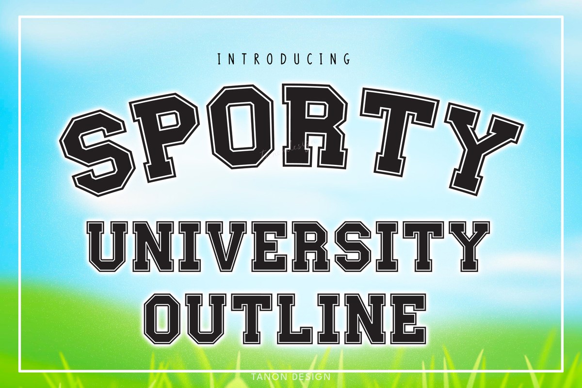 Czcionka Sporty University Outline