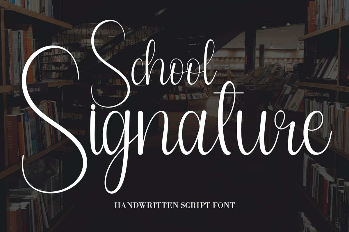 Przykładowa czcionka School Signature #1