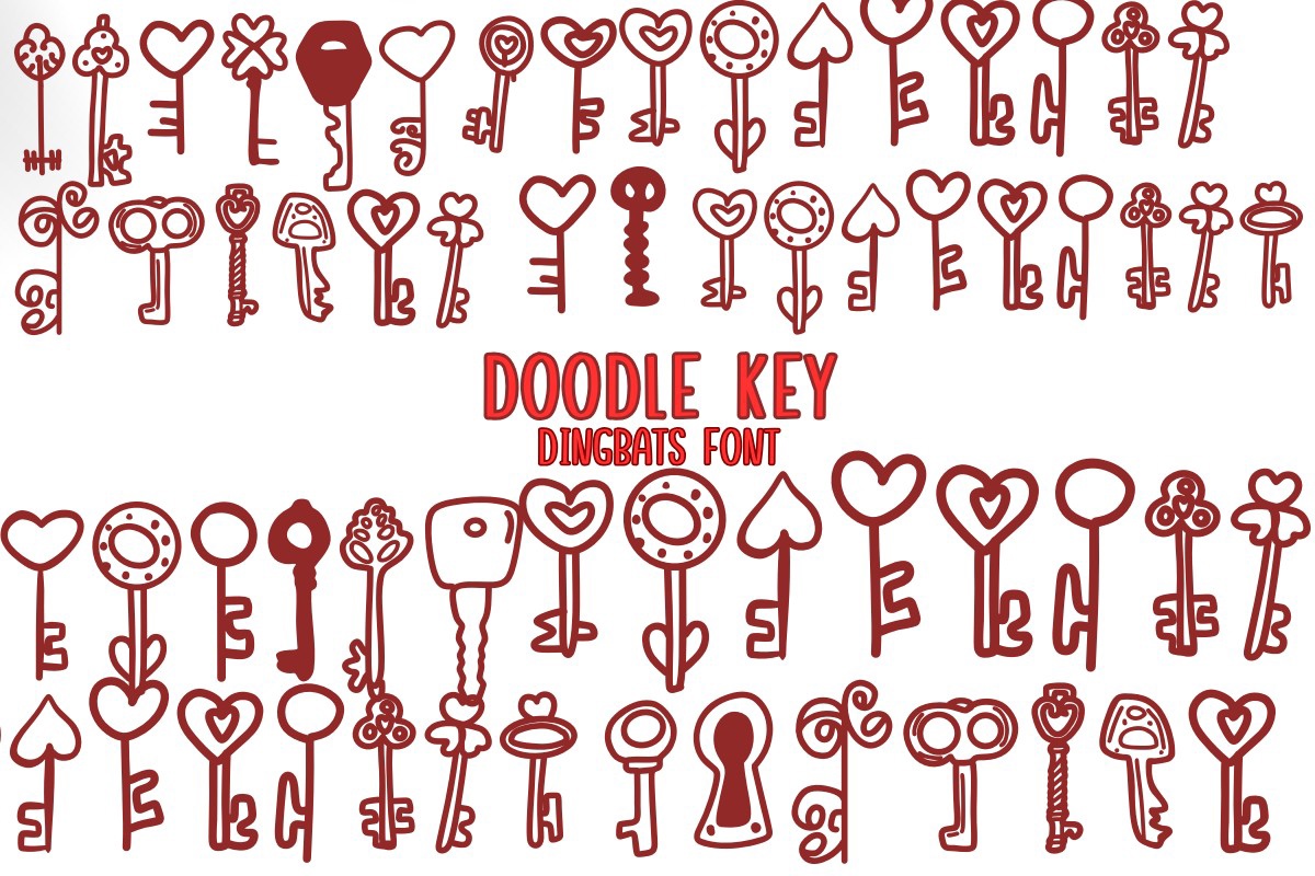 Przykładowa czcionka Doodle Key #1