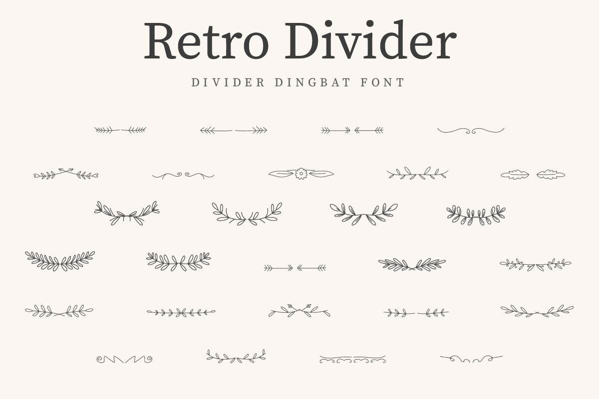 Czcionka Retro Divider